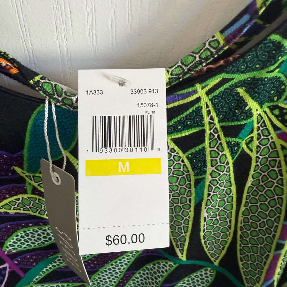 Spense Multicolor Leaf Print Top
